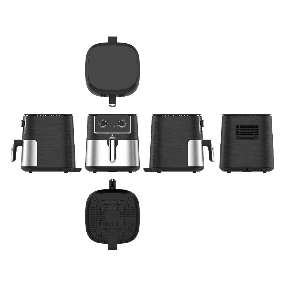 Air Fryer CRISTOR Noir Inox 7.2L 1650W