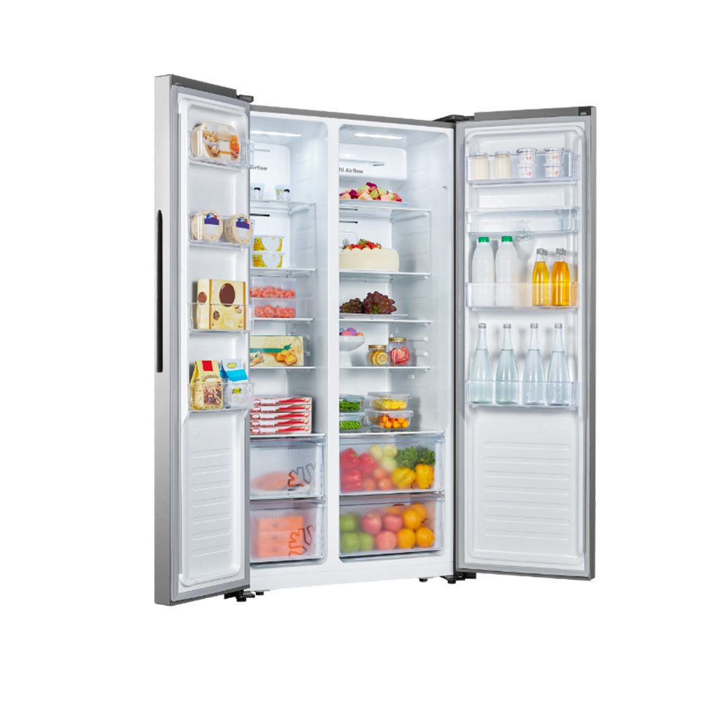 Réfrigérateur Side by side HISENSE Distributeur d'eau Nofrost Inox 508 L