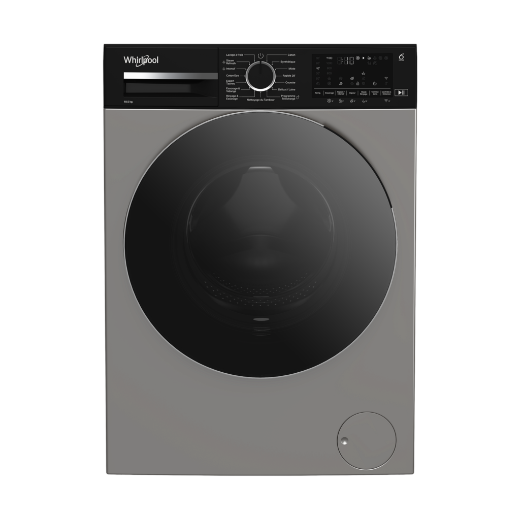 Machine a laver Whirlpool Grise smart 6th sense 12 Kg-1400 tr/min