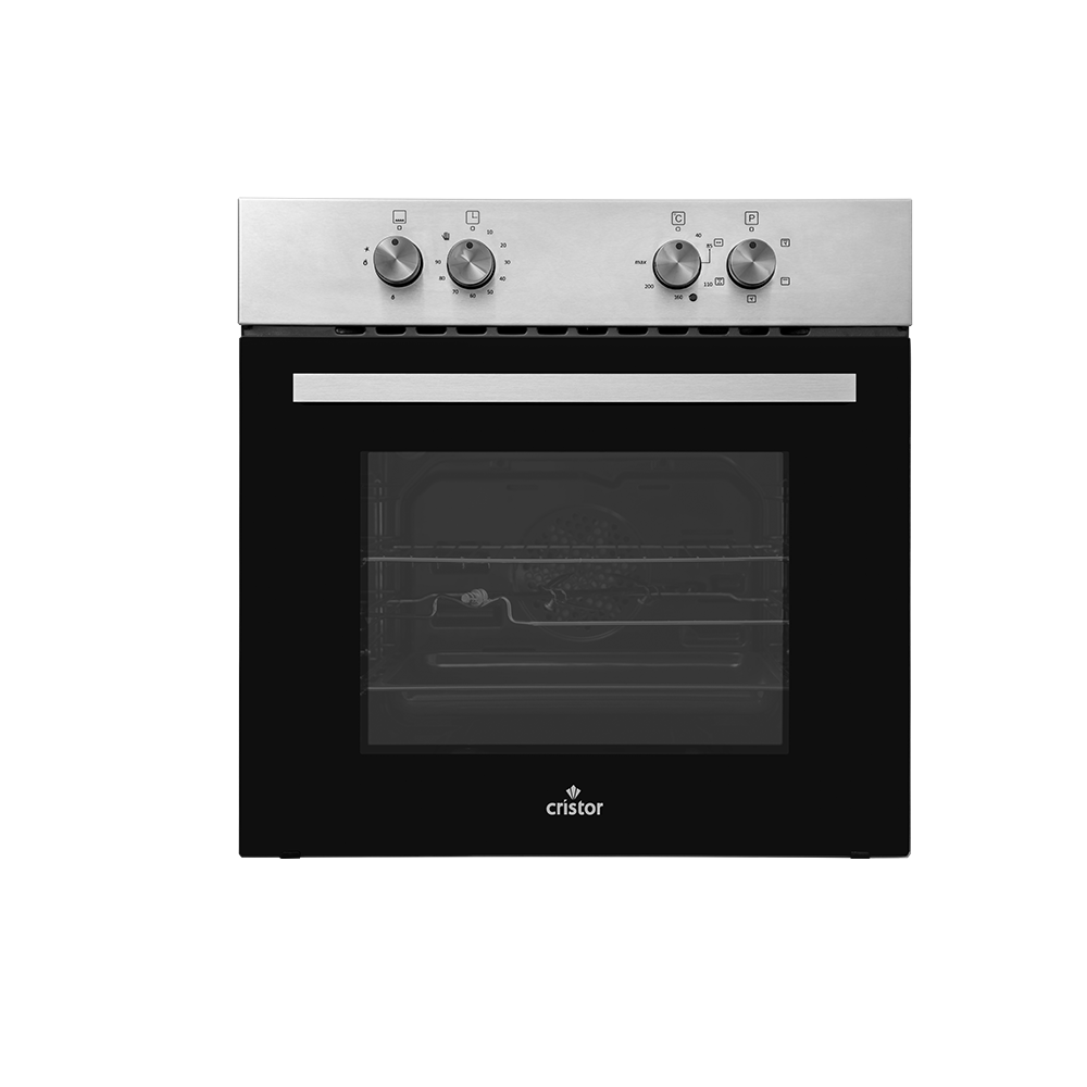 Four Encastrable Cristor Gaz-Électrique Noir Inox 62L