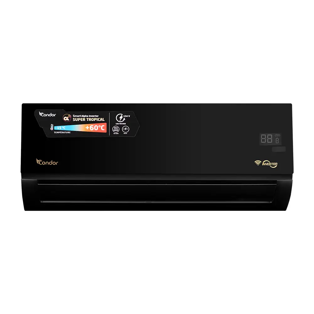Climatiseur CONDOR ALPHA Inverter Smart Super Tropical 12K BTU Noir