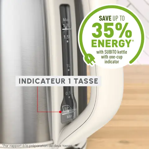 Bouilloire MOULINEX Subito 1.7 L  Inox