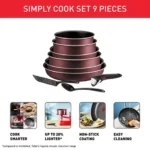 Batterie de cuisine Tefal 9 pièces Ingenio Simply Cook