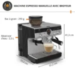 Machine espresso manuelle avec broyeur KRUPS Precision