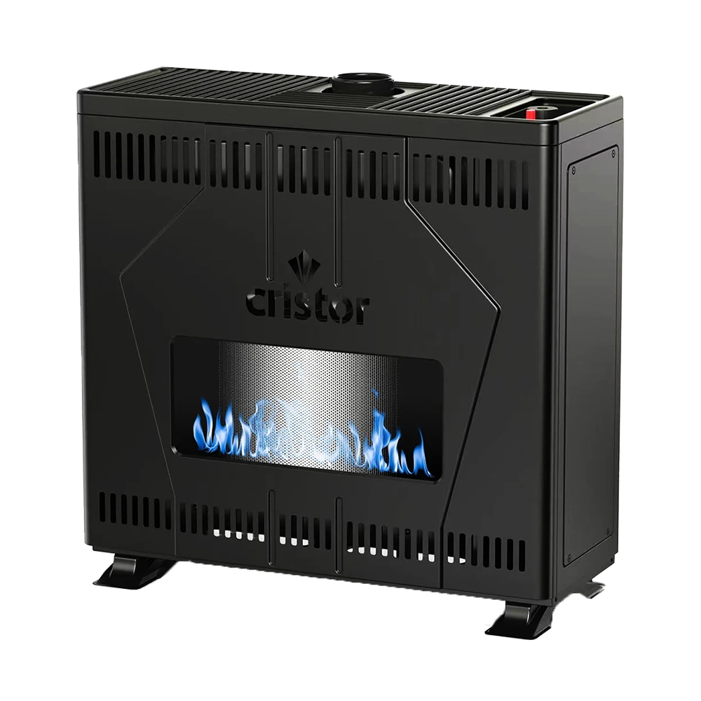 VOLCANO Radiateur A Gaz CRISTOR 10KW Détecteur CO Noir