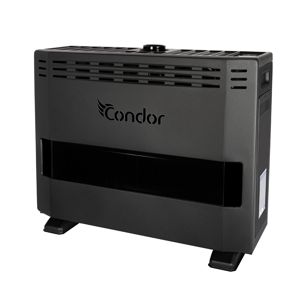 Radiateur à Gaz CONDOR CALDO 10 KW Détecteur CO Noir