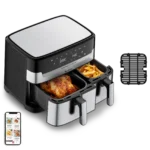 Air Fryer MOULINEX Dual Easy Fry & Grill 8.3L- 8 programmes Inox
