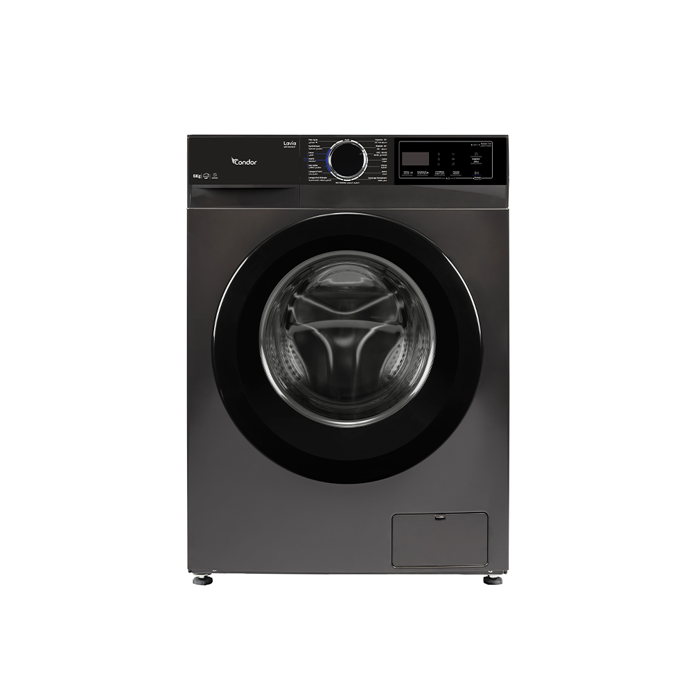 Machine à Laver CONDOR 6Kg Frontal Lavia BLDC Inverter Titan Grey WAF-SB420LVT
